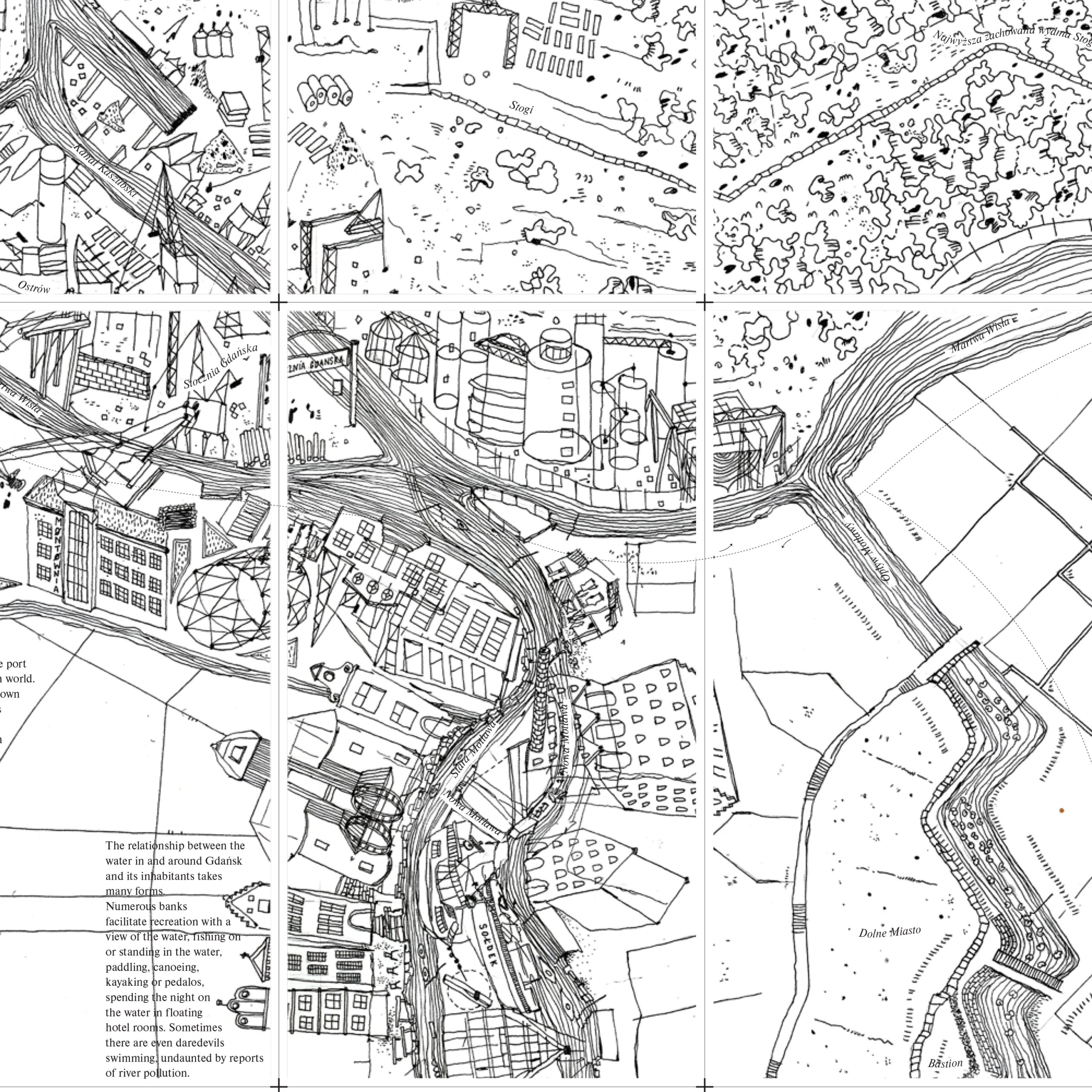 Cartopological map of Gdańsk